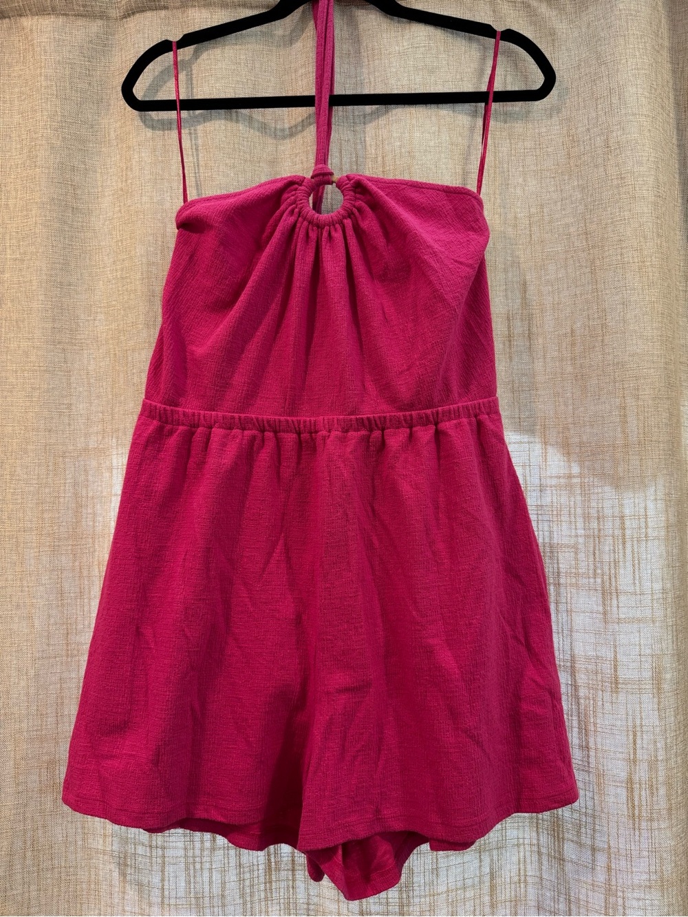 Women’s Fuchsia Halter Romper -